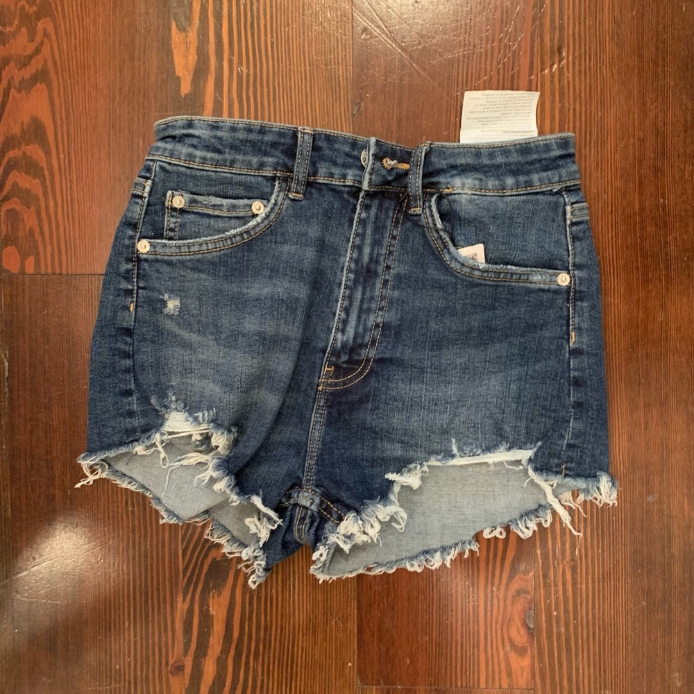 Zara high wasted crop Jean shorts